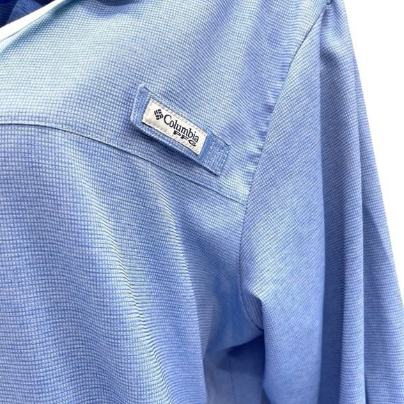 COLUMBIA Women's Jacket Outerwear Pullover Hoodie PFG Tamiami Fishing Blue XL - Picture 3 of 8